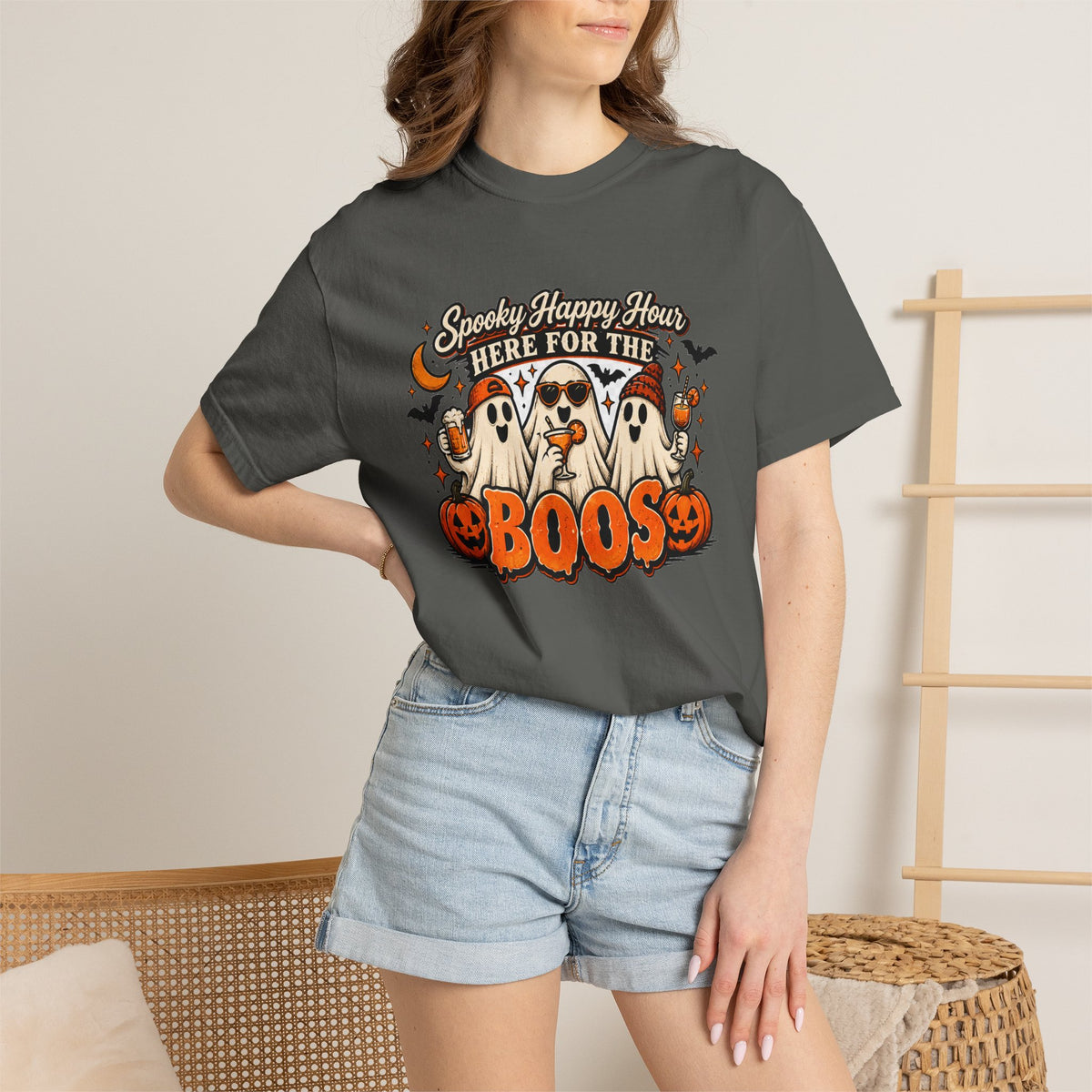 Here for the Boos Tee | Vintage Halloween Ghost Shirt