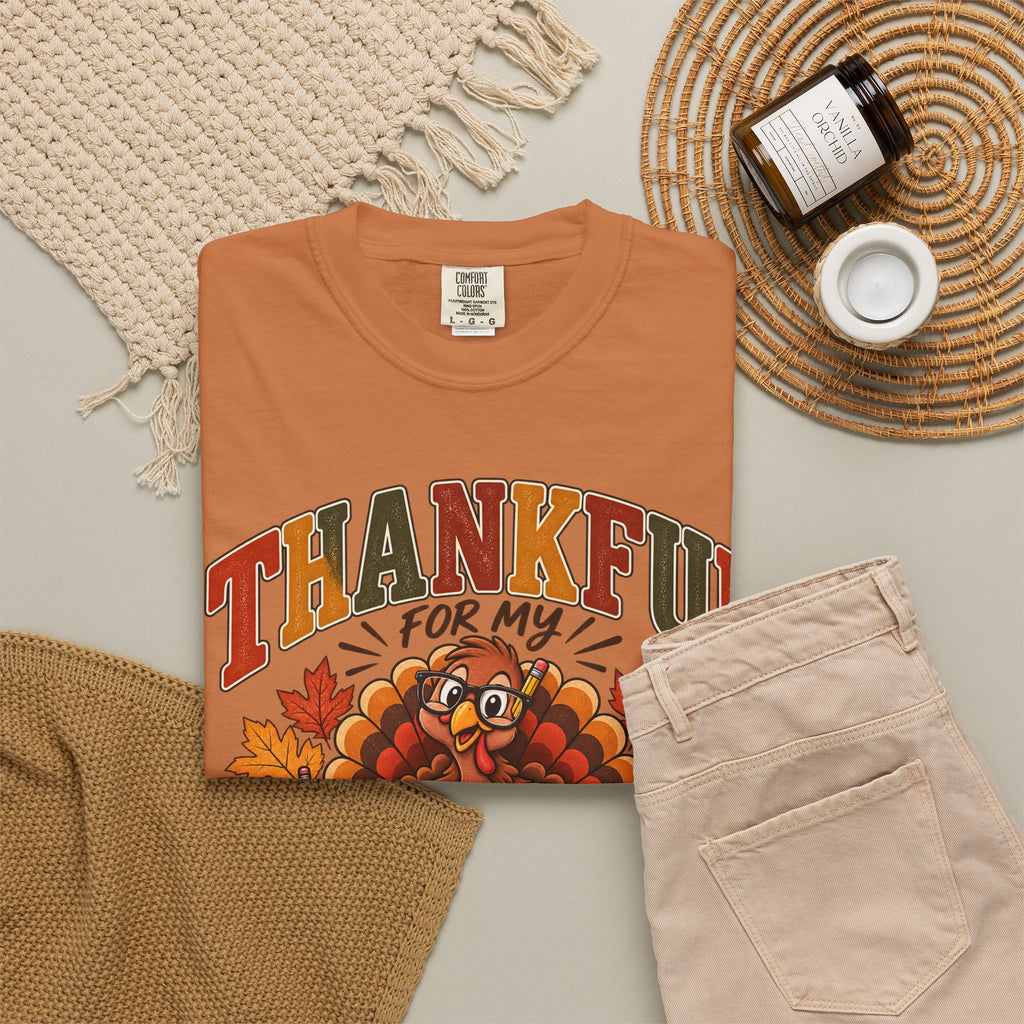 Thankful for My Little Turkeys Shirt – Thanksgiving Teacher Tee