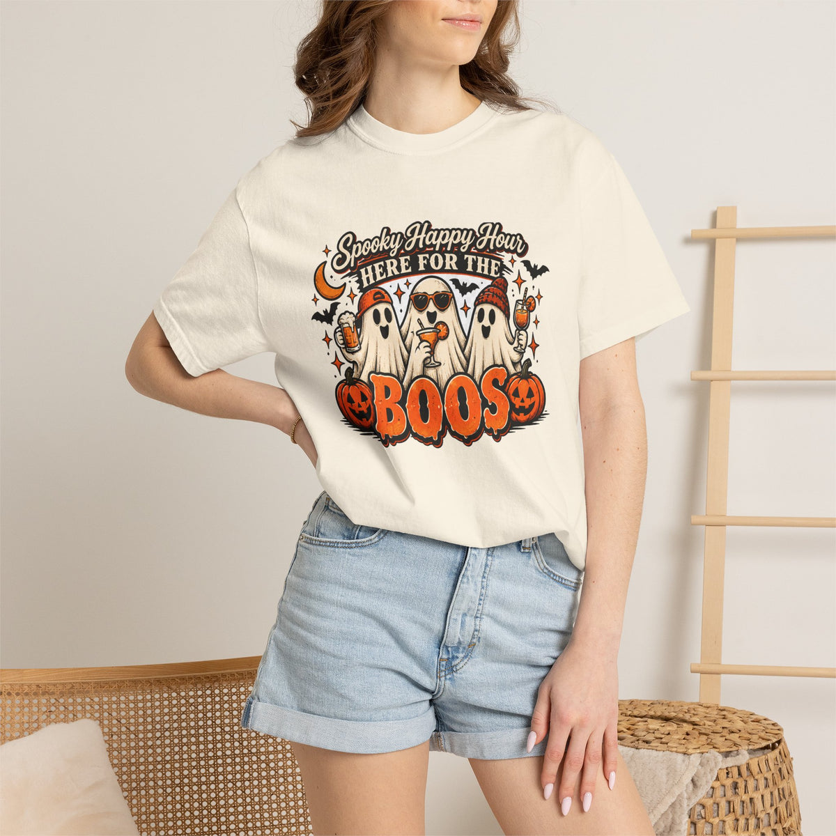 Here for the Boos Tee | Vintage Halloween Ghost Shirt