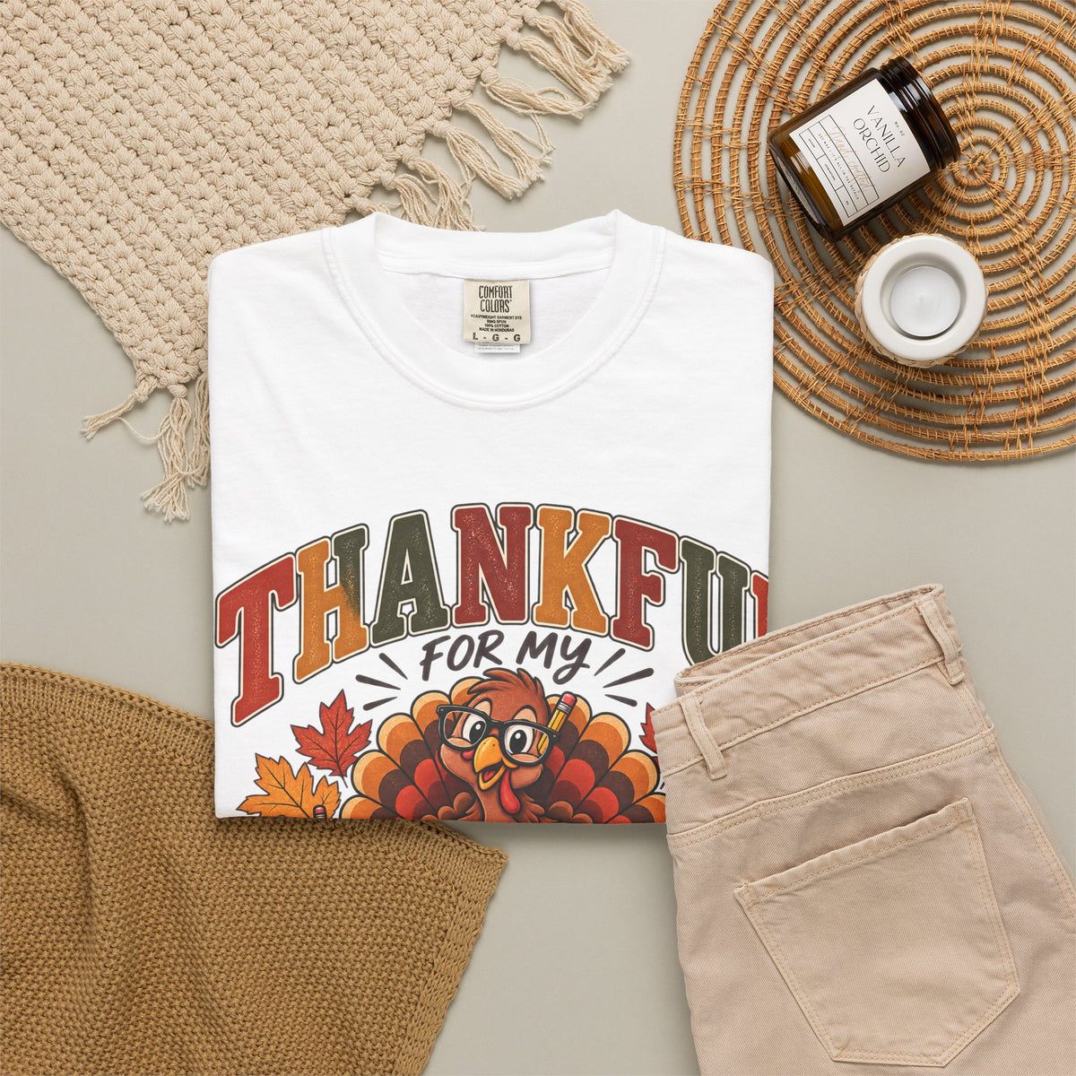 Thankful for My Little Turkeys Shirt – Thanksgiving Teacher Tee